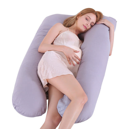 Almohada de apoyo para dormir de verano para mujeres embarazadas, almohadas de maternidad en forma de U, seda de hielo para embarazo