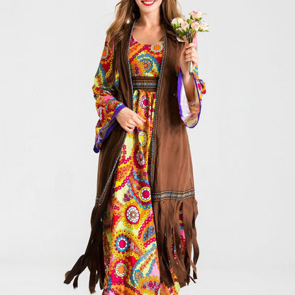 Disfraz de hippie disco retro para Halloween