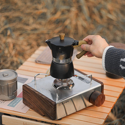 Cafetera manual para uso doméstico y exterior