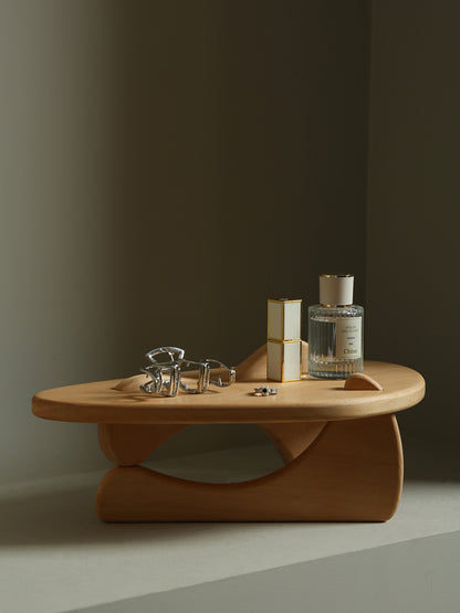 Étagère de Table en bois personnalisée, tasse de parfum, produits de soins de la peau, support de rangement en bois, présentoir en bois massif pour la maison