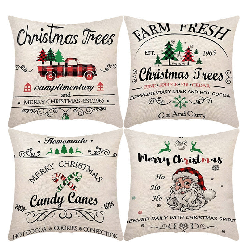 Home Decoration Printing Christmas Pillow Cover