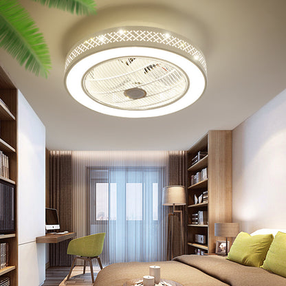 LED Invisible Fan And Chandelier In Living Bedroom And Dining Room