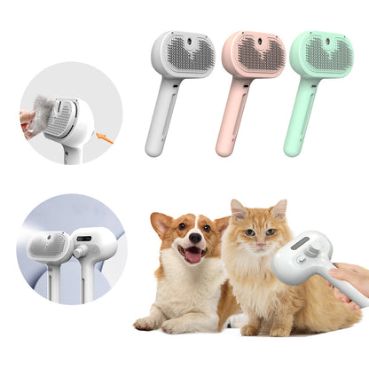 Peigne autonettoyant pour animaux de compagnie, brosse épilatoire pour chiens, outils de toilettage, peigne démêlant, humidificateur à brume intégré, produits pour animaux de compagnie