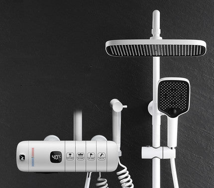 Gun Grey Piano Key Shower Head Hydraulic