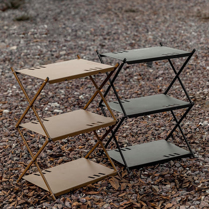 Support de stockage d'épissure triple d'alliage d'aluminium de camping extérieur