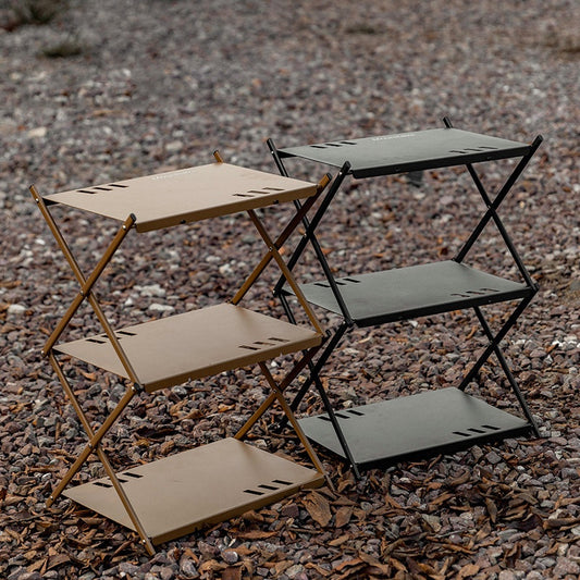 Support de stockage d'épissure triple d'alliage d'aluminium de camping extérieur