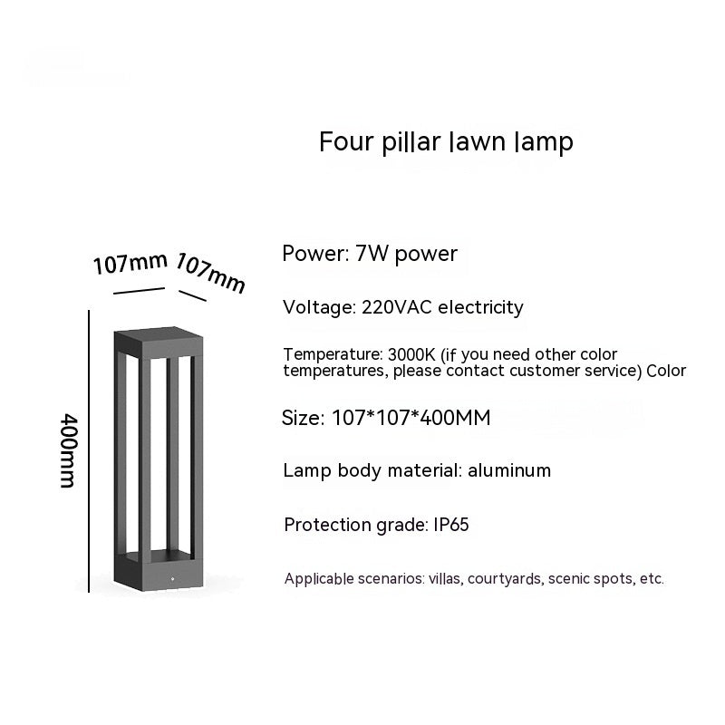 Lámpara de césped exterior impermeable LED paisaje