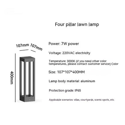 Lámpara de césped exterior impermeable LED paisaje