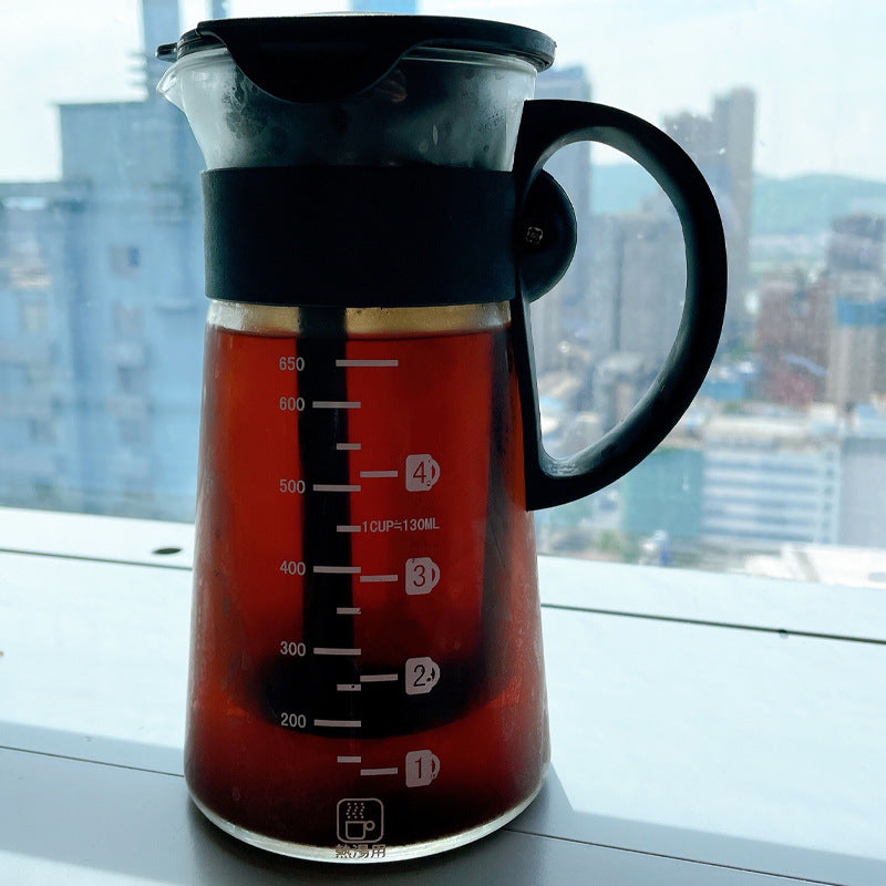 Bouilloire d'eau froide en verre borosilicaté sans plomb