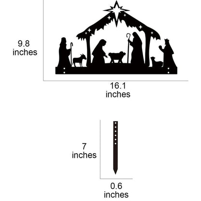 Estación de Navidad independiente moderna El nacimiento de Jesús Artesanías de hierro Decoraciones