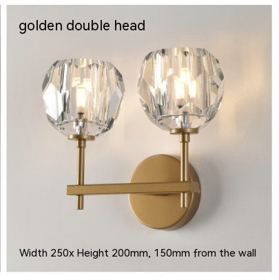 Bedroom Bedside Crystal Wall Lamp