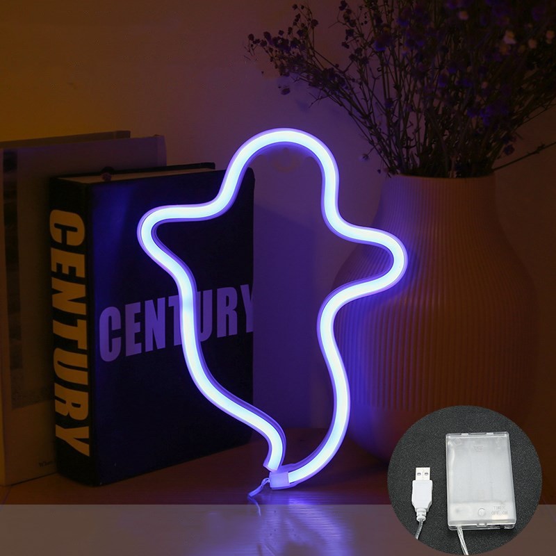 Lampe de modélisation créative Halloween Ghost Neon Home