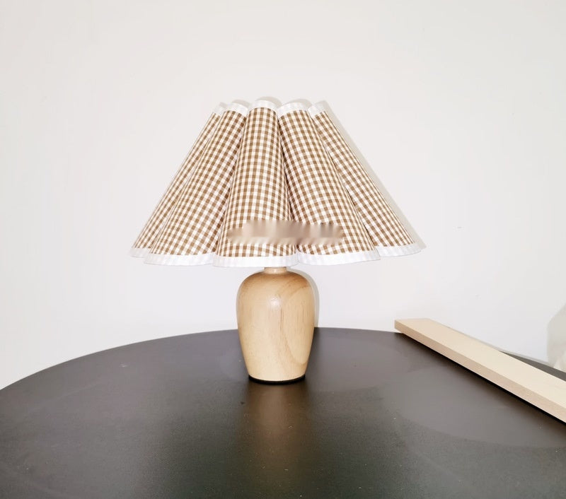 Lampe de Table de nuit en forme de pétale, petite couverture plissée rétro de Style chinois, nouvelle collection