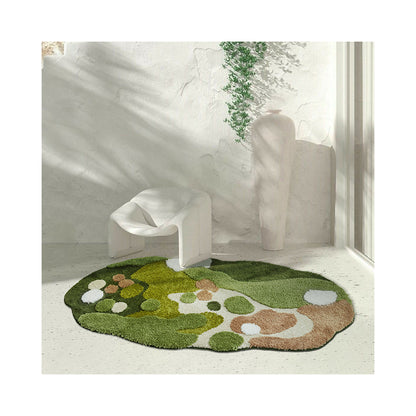 Household Moss Flocking Tea Table Shaped Thickened Bedroom Bedside Blanket