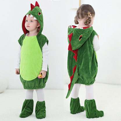 Ropa de Halloween para niños, ropa de dinosaurio, traje, ropa bonita para niños, actuación de dibujos animados para guardería, niños y niñas