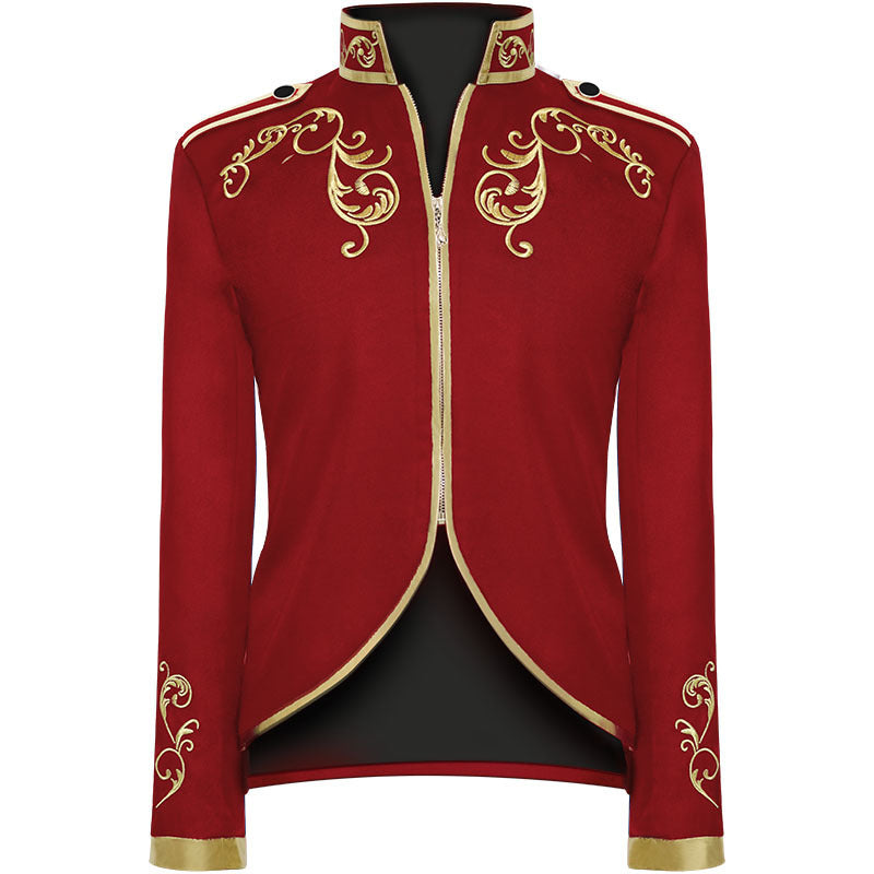 Veste de sport à la mode pour hommes d'Halloween Court Prince Golden Embroidery Suit