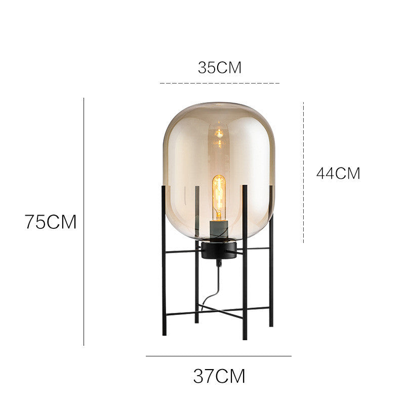 Lampe de table tétrapode en verre de style industriel scandinave moderne