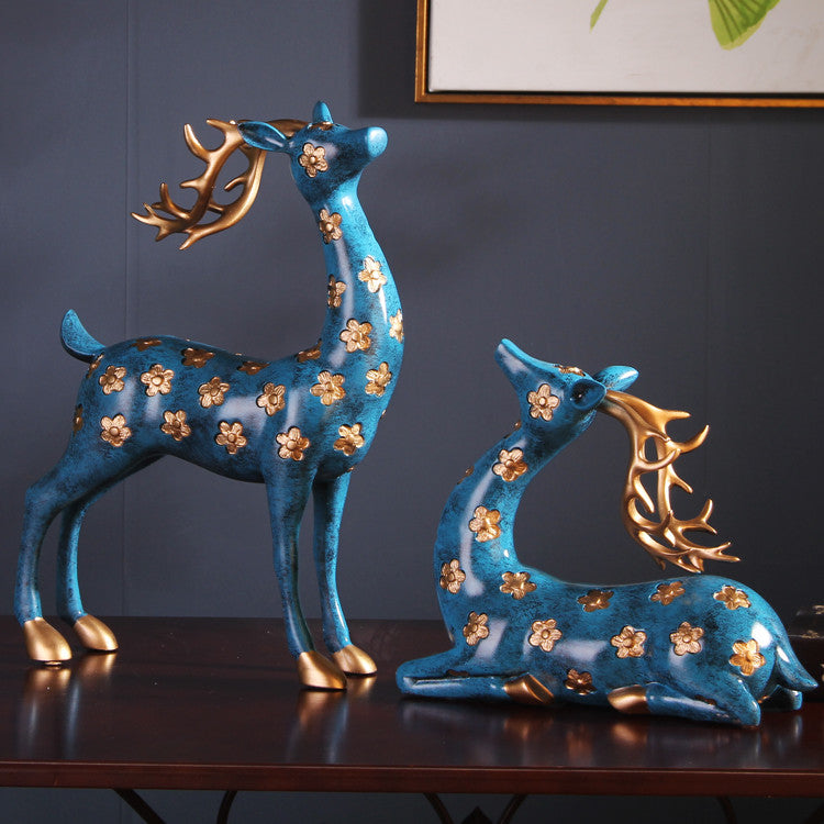 Wine Cabinet Decoration Sika Deer Ornaments