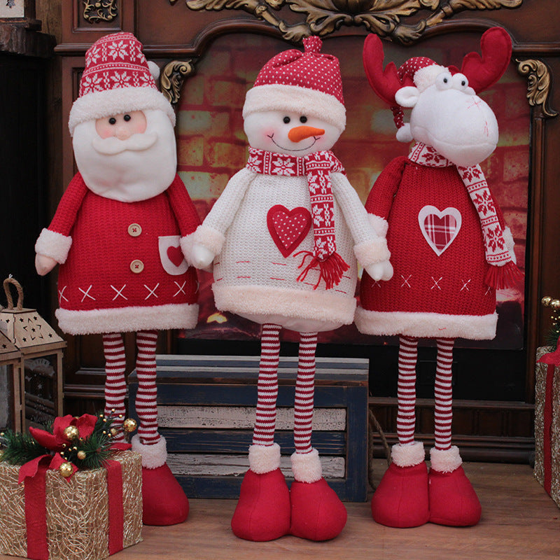 Décorations de Noël pour la maison Grande poupée Père Noël Cadeau de Noël Nouvel An pour enfants Décoration d'arbre de Noël Fournitures de fête de mariage