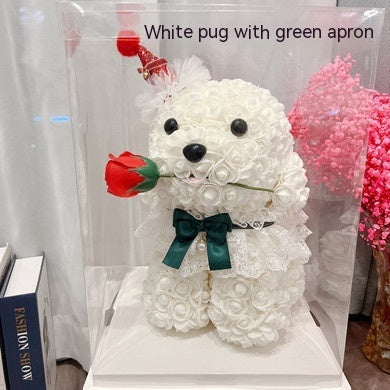 Décorations de Noël pour la maison avec un chien en forme de rose