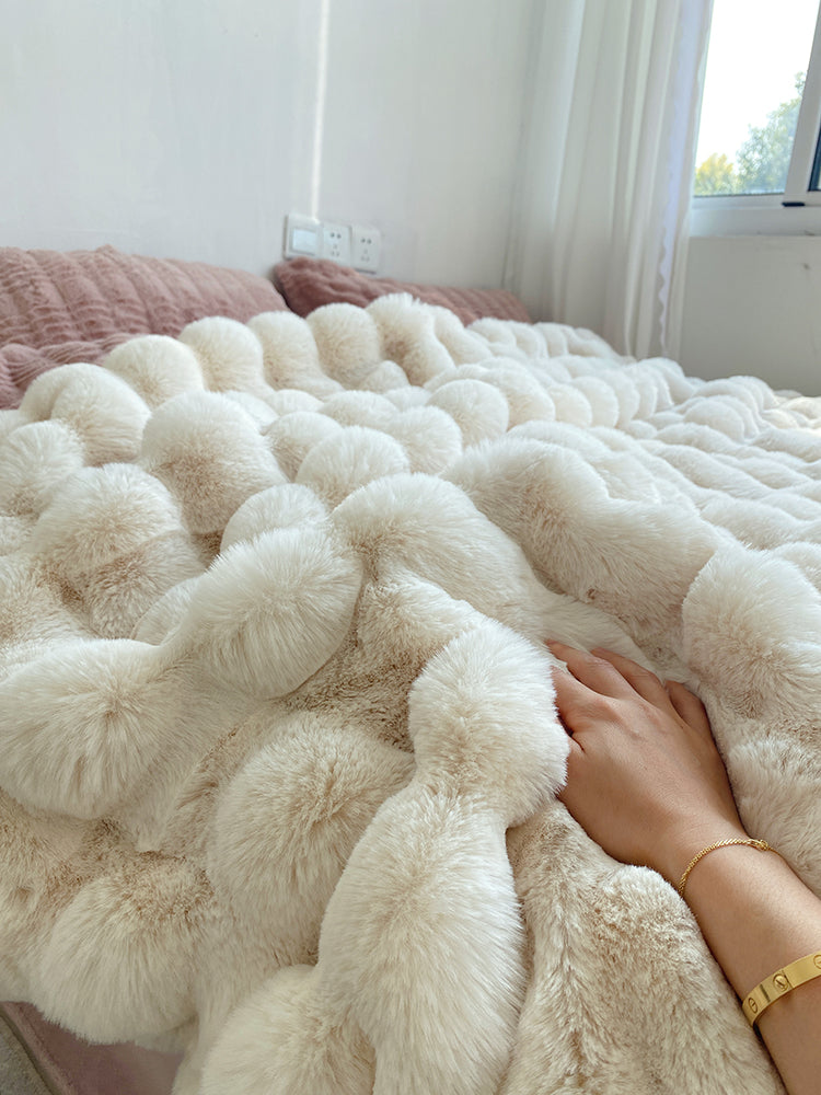 Tuscany Fur Casual Blanket For Two