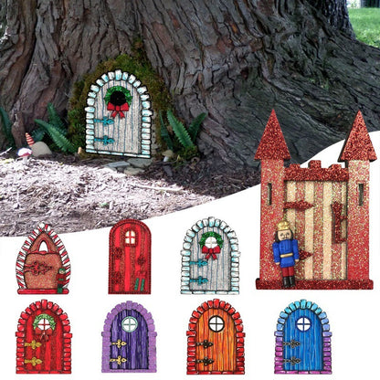 Christmas Elf Fairy Tale Fairy Door Wooden Home Decoration