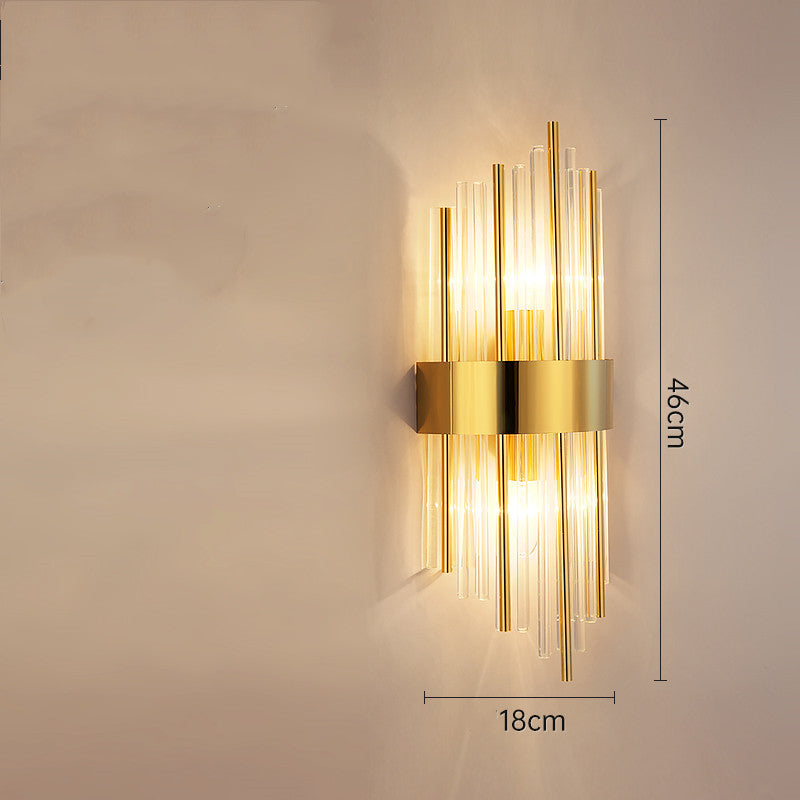 Lámparas de noche creativas transparentes de cristal de lujo ligero