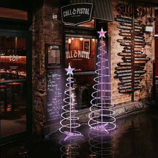 Lumière d'arbre de Noël en spirale à LED de nouveau style Lumières de décoration intérieure et extérieure d'arbre de Noël en spirale 