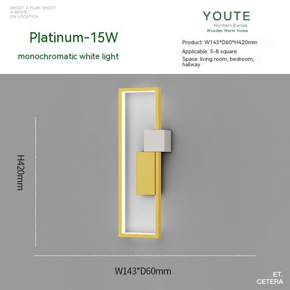 Lámpara de pared minimalista nórdica, mesita de noche para dormitorio, minimalista moderno