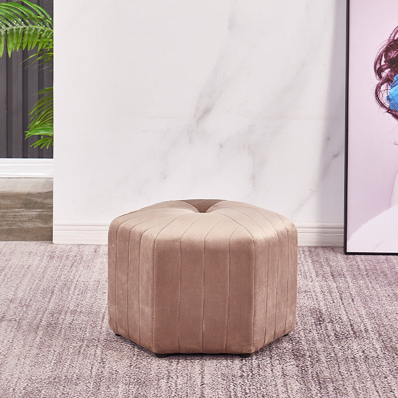 Simple Solid Color Hexagonal Household Living Room Coffee Table Stool