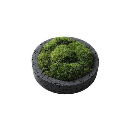 Chinese Tea Table Edge Marble Eternal Moss Simulated Flower Pot