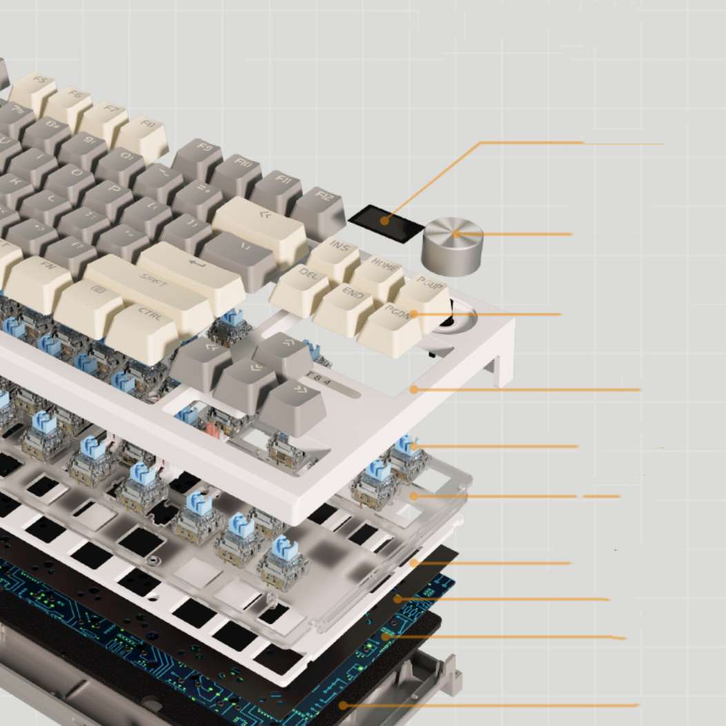 Teclado mecánico, el tercer examen simulado, juego inalámbrico Bluetooth, eje de oficina