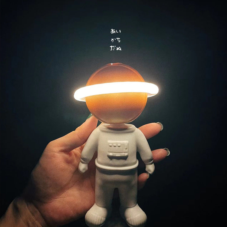 Lámpara de proyector de estrellas con astronauta nueva de 2024, luz nocturna con carga USB táctil, luces de ambiente giratorias para mesita de noche, lámpara para decoración de dormitorio