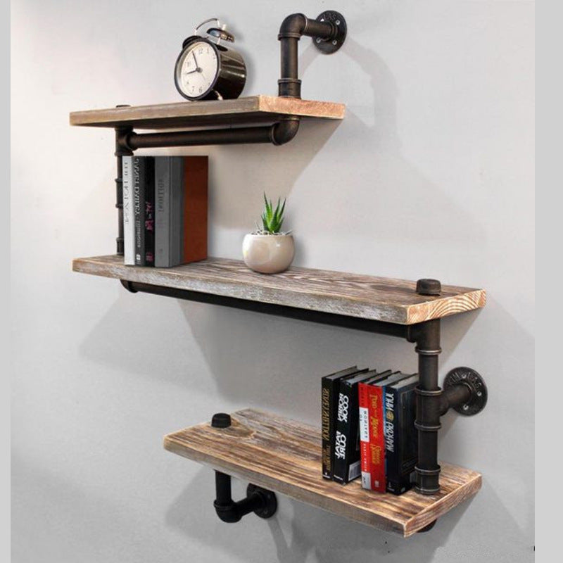 Retro Industrial Style Water Pipe Shelves Iron Bookshelves