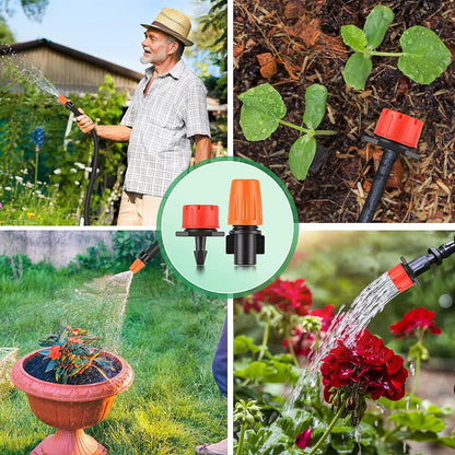 Kit d'irrigation goutte à goutte de jardin, kit de système d'irrigation goutte à goutte automatique pour serre de 164 pieds avec tuyau de distribution vierge, buse de brumisation de patio réglable, émetteurs d'arrosage 