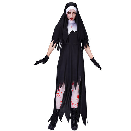 Halloween Women's Blood-stained Dress Suit