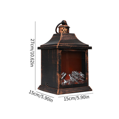 Christmas Fireplace Light Wood Fire Wind Lamp Bar Home Desktop Scene