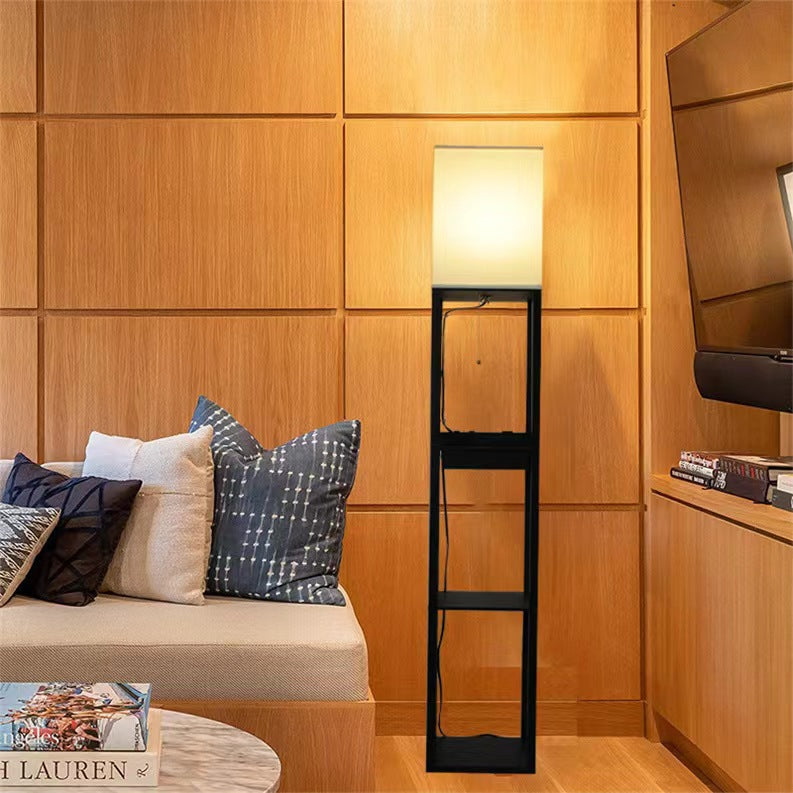 Living Room Multifunctional Charging Shelf Floor Lamp