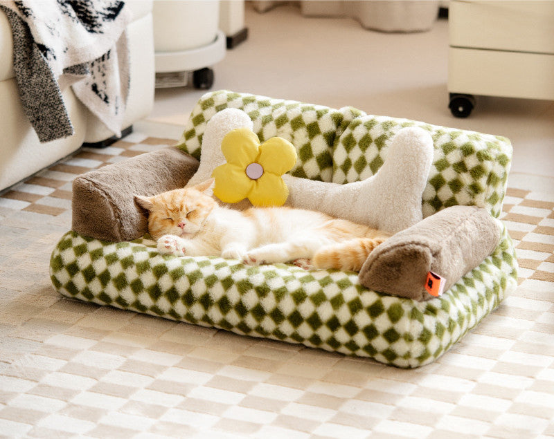 Cama de arena para gatos cálida extraíble lavable