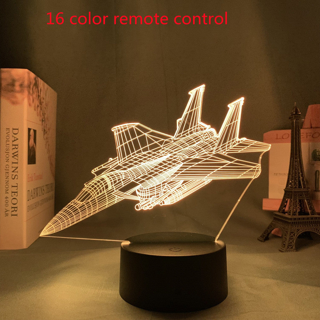 Lámpara 3d personalizada, holograma de avión, luz nocturna para bebé, luz nocturna personalizada con nombre, decoración para dormitorio infantil, luz de noche Led 3d