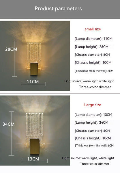 Modern Simple And Light Luxury Crystal Wall Lamp