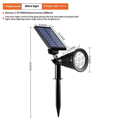 Luz solar para césped, resistente a la lluvia y muy brillante para exteriores