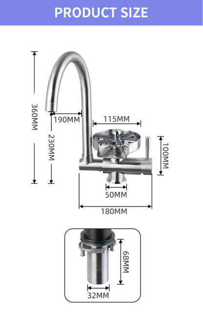 Lave-verre rotatif automatique multifonctionnel à haute pression