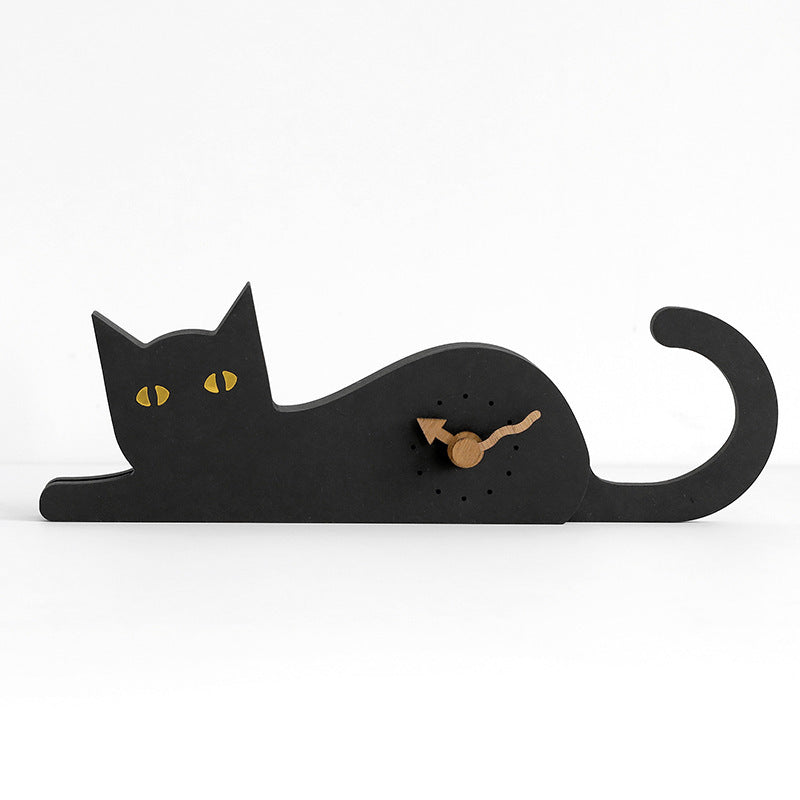 Reloj de péndulo de gato, reloj de escritorio, reloj de mesa, estilo japonés Simple