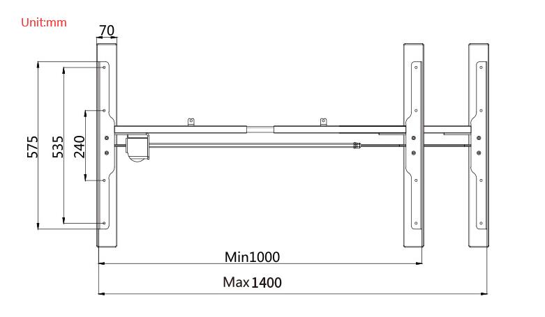 Mesa elevadora eléctrica con memoria inteligente ergonómica E6