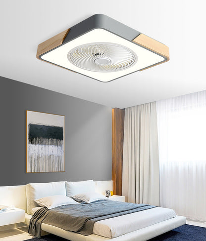 Lampe à ventilateur suspendue électrique à guide d'air rotatif