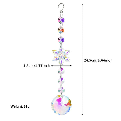 Christmas Tree Crystal Sun Catcher Acrylic Snowflake Window Decoration Pendant