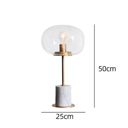 Lampe de Table en marbre minimaliste postmoderne, boule de verre nordique créative