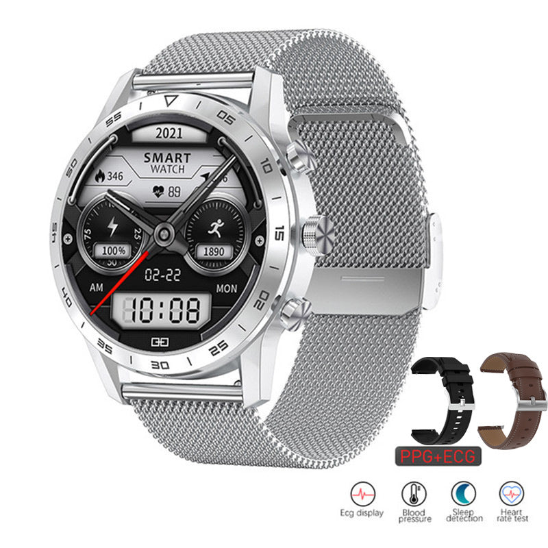 Montre intelligente Appel Bluetooth Test ECG Lecture de musique