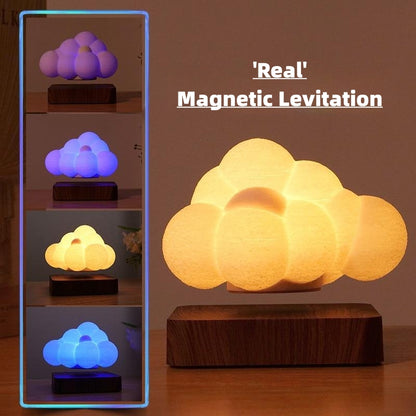 Novelty Night Light Magnetic Levitation Cloud Lamp Creativity Floating 3D Print Bulb Desk Decoration Birthday Gift